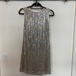 Silver/gold embroidered Alice and Olivia Dress